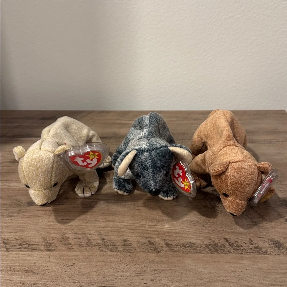 Ty Beanie Babies Trio Realistic Bears - Picture 6 of 13